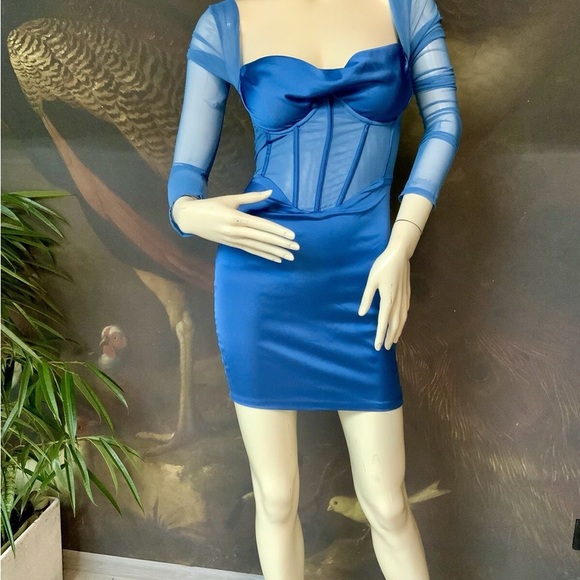 Oh Polly Blue Dress Size 4 - Picture 1 of 5